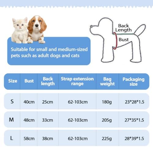 Viilich Adjustable Pet Carrier Backpack, Leg Out Ventilated Mesh Dog Cat Front Backpack, Dual Wear Pet Travel Bag for Small Medium Pets, Suitable for Hiking Biking Airplane Outdoor — view 2