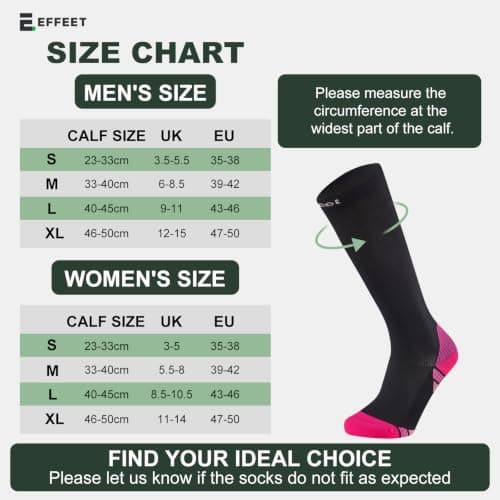 Effeet Compression Flight Socks for Men & Women, 2 Pairs, Cushioned — view 5
