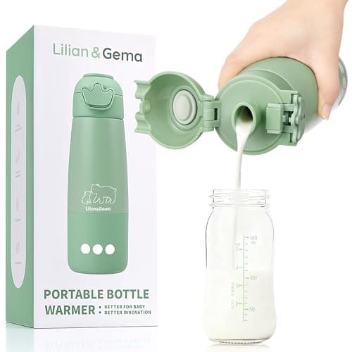 Lilian&Gema Portable Baby Bottle Warmer for Travel, Portable Milk