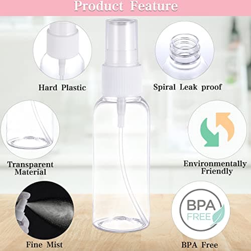10pcs 50ml Spray Bottle Travel Bottles for Toiletries with Funnel Sticker — view 3