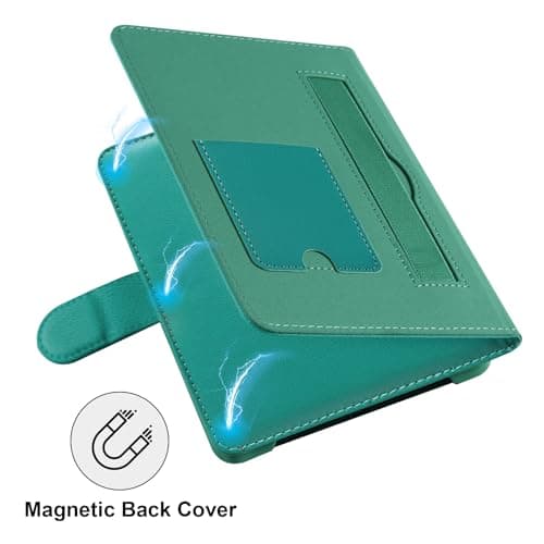 HoYiXi Universal Case for 6-inch Kindle eReader Compatible with Kobo/Voyaga/Pocketbook/Tolino E-book reader,6'' eReader Protective Cover with Built-in Card Slot,Black (Cyan, 6 inch) — view 5