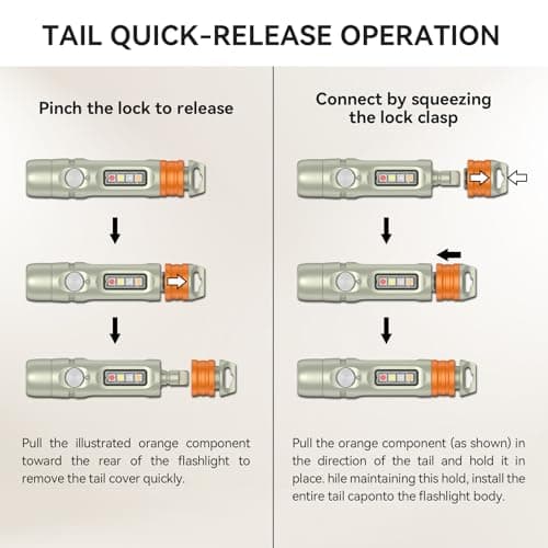 S15PRO-TK Rechargeable EDC Keychain Flashlight,750Lm Mini Light & COB — view 3