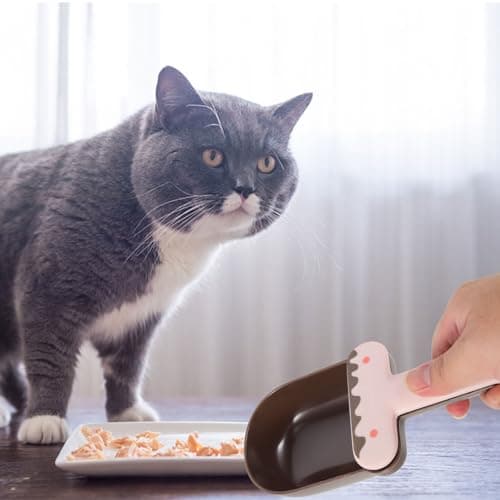 2pcs Cat Food Scoop with Deep Bowl Capacity, Portable ABS Spoon — view 6