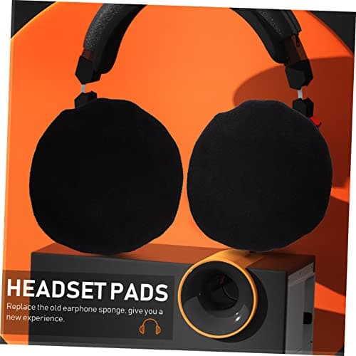 4 Pack Black Cotton Headphone Earpad Covers, Dust Protection — view 3