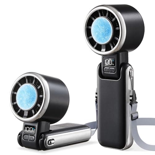 SWEETFULL Portable Handheld Turbo Fan with Ice Cooler, Black
