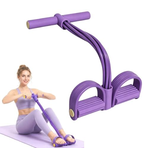 6-Tube Pedal Resistance Band, Multifunction Tension Rope for Women Home Use