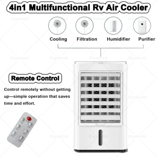 SXXAZLDP Portable Air Conditioner, 4 in 1 Evaporative Cooler with Humidifier & Fan, 3 Speeds for Home Office Car Van, 12V AC Unit — view 4