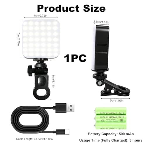 Portable Selfie Light, Clip On Phone Light for iPhone and Laptop — view 5