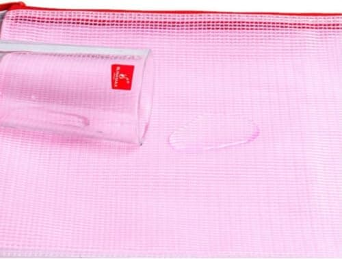 A4 Plastic Zip Wallet File Mesh Bags Storage Document Folder Waterproof Pouch for School Office Homework Travel Storage Bags Size (Pack of 6) (A4) — view 6