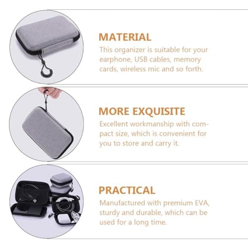 Warmhm 2pcs Eva Waterproof Microphone Storage Pouch with Zipper — view 3