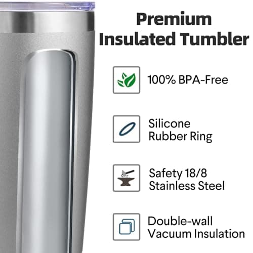 Volhoply 20oz 550ml Travel Insulated Tumbler with Lid and Straw Bulk 4 Pack, Double Wall Stainless Steel Coffee Mug Fits Cup Holder,Powder Coated Cups for Hot & Cold Drinks, BPA Free（Mix,4 Set） — view 3