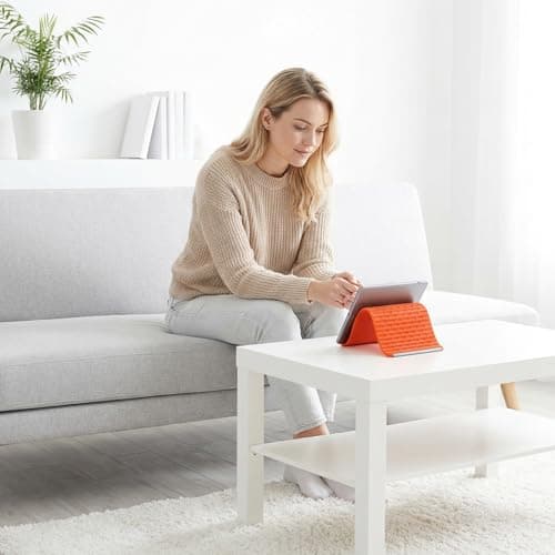 XAVURO Portable Foldable Silicone Phone Holder, Flexible Phone Stand for Desk, Adjustable Anti-Slip Mount, Bendable Freely Into Any Shape for Cell Phones, Mirror, Plane Travel (1, Orange) — view 6