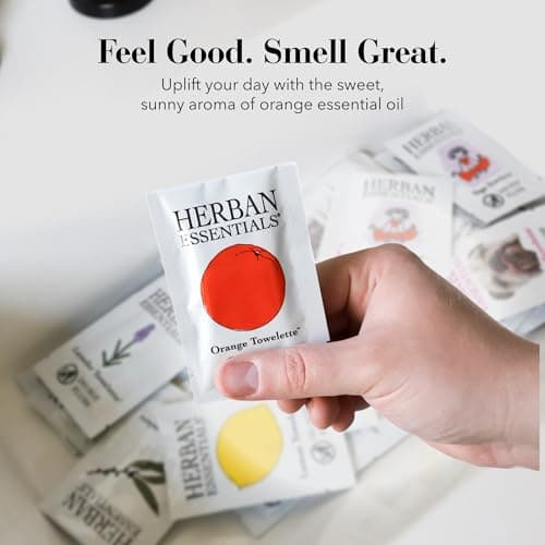Herban Essentials Orange Wipes & Towelettes, Essential Oil, 20 Count — view 6