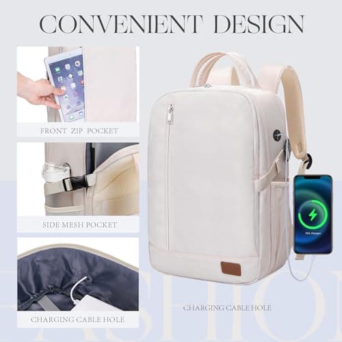 Lossga for Ryanair Cabin Bags Underseat Anti Theft Carry-ons, Travel Backpack Cabin Size Hand Luggage Bag with Water Bottle Holder — view 6