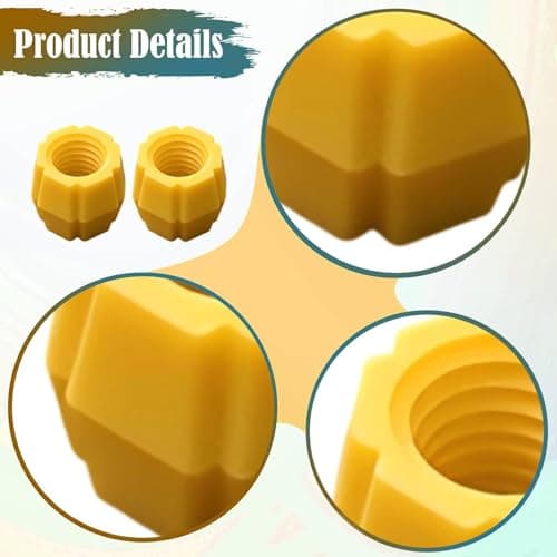 2Pcs Toothpaste Refill Adapter Compact Refillable Travel Bathroom Converter Toothpaste Squeezer Adapter,Toothpaste Transfer Tool No-Leak Toothpastes Tube Adapters for Bathroom Travel (Yellow) — view 2
