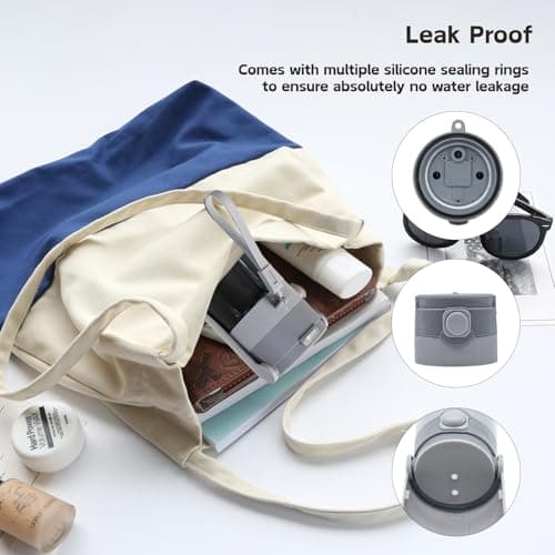 Foldable Dog Water Bottle [Grey, 430ml/15oz] Portable Walking Pet Water Dispenser Bowl Accessories Outdoor Hiking Travelling — view 4