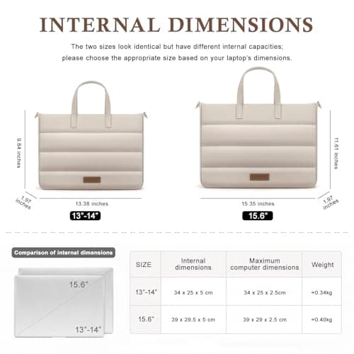 RAINYEAR 13-14 Inch Women Ladies Laptop Briefcase for Macbook Notebook — view 6