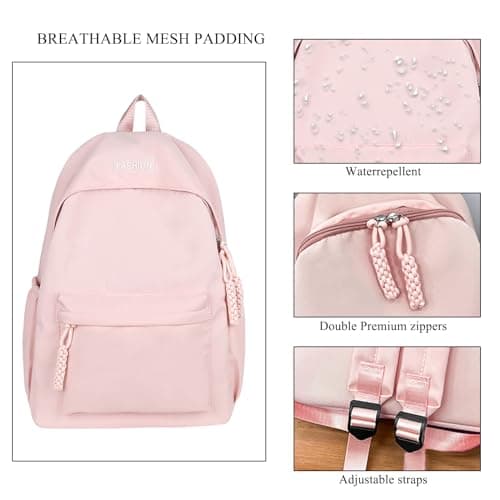 Copbopwn Kids Backpacks for Boys and Girls - Waterproof Rucksack - Solid Color School Backpack - Casual Day Pack for School Travel - Lightweight — view 3