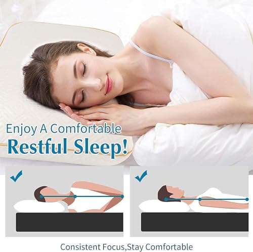 Fityou memory foam pillow king size,orthopedic pillow,Ergonomic Pillow,Deep Sleep Neck Pillow,Soft Anti Snore Pillows For Sleeping,Washable Pillow Case,70 x 40 x13 cm — view 4
