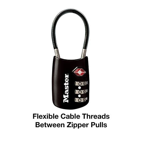 Master Lock 4688D Accepted Set Your Own Combination TSA Approved Luggage Lock, Black, 1 Pack — view 6
