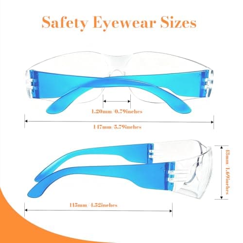 BIRDDIE 10-Pack Safety Glasses, Anti-Fog Goggles Clear Bulk Safety Eyewear — view 2