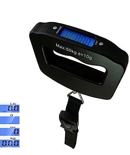 Gocob Luggage Scale Portable Digital Weight Scale for Travel Suitcase Weigher with Tare Function 110 Lb/ 50Kg Limit, Black — view 4
