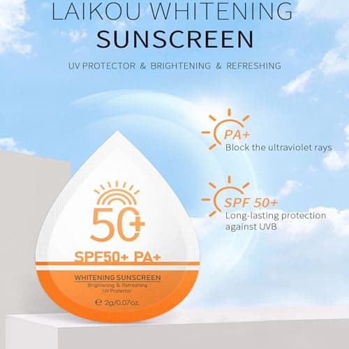SPF 50 Face & Body Sunscreen - Individual Packaged Daily Lotion, Travel Size Gentle Hydrating Non-Greasy, Portable Water Resistant for Sport (Pack of 15) — view 2