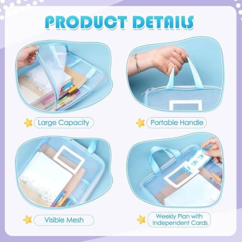 DSUFGNWINFS 7pcs Packing Cubes, travel on different days of the week, Travel Luggage Organizer Storage Bags, with Label Stickers, for Clothes Books & Small Items Organization — view 5