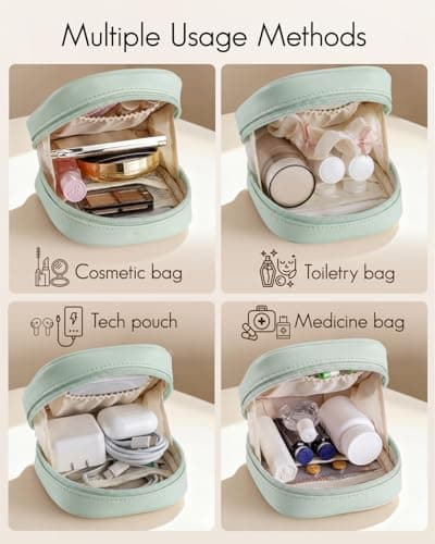 VLANDO Travel Makeup Bag, Small Makeup Bag for Weekend Breaks and Travel — view 4