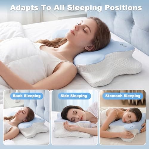 VYLEE Memory Foam Pillow, Neck Pillow, Ergonomic Pillow — view 4