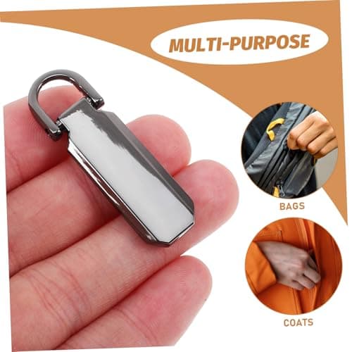 HOODANCOS 12 Pcs Aluminum Alloy Zipper Pullers Repair Pull Tabs Kit for Size 3 and Size 5 Zippers, Practical DIY Accessories for Travel Suitcases Down Coats — view 6