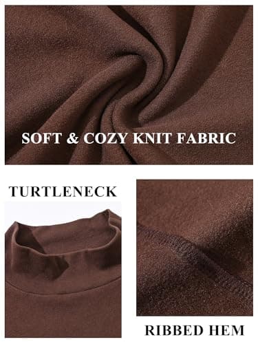Tyhengta Mens Thermal Tops Long Sleeve Fleece T-Shirt Lightweight Pullover Baselayer Breathable Sport Gym Tops Coffee, M — view 4