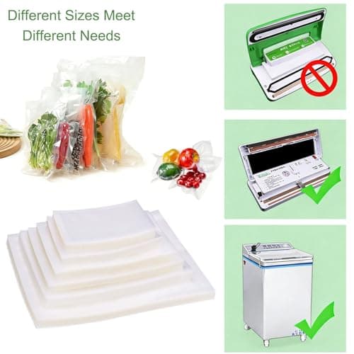 50Pcs Trasparent Vacuum Sealed Plastic Food Packaging Bag Commercial Grade Compression Storage Preservation Bag(13x18cm) — view 5