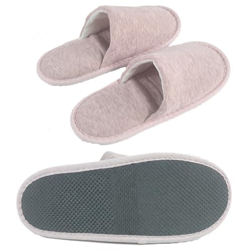 Travel Slipper for Women and Men with Storage Bag, 1 Pair Outdoor Foldable Portable Non-Disposable Spa Slippers (Dusty Pink, M, UK Footwear Size System, Adult, Women, Numeric Range, Medium, 3.5, 5) — view 3