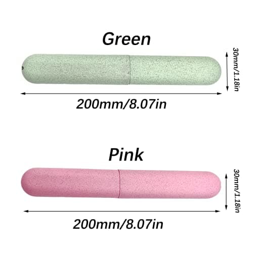 CCLKHY 2 Pcs Toothbrush Case, Toothbrush Travel Case Cover, Portable Toothbrush Storage Case, Sutiable for Home Travel Outdoor Camping Hiking Business Trip — view 2