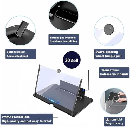 Textiluxe 20 Inch Phone Screen Magnifier,HD Phone Amplifier — view 2