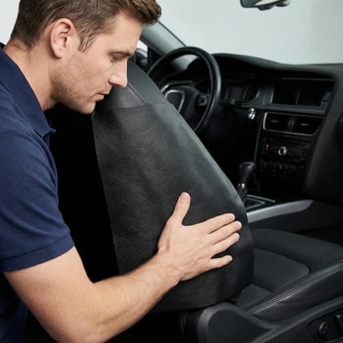 Novocloud 6 Pieces Premium Leather Repair Kit Self Adhesive, 20x30cm Faux Leather Patches for Sofas, Car Seats, Furniture Waterproof Vinyl Repair Tape — view 3