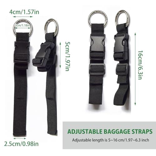 Haojiaho 3 Pcs Add a Bag Luggage Straps, Jacket Holder, Make Your Hands Free, Adjustable Suitcase Belt Straps, Travel Accessories for Connecting Luggage or Backpack, Easy to Carry Your Extra Bags — view 2