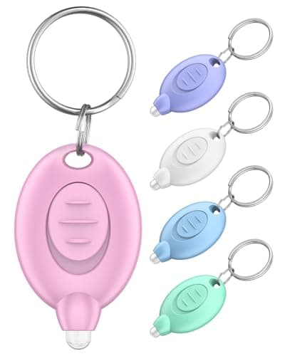 Uniclife 5 Pack LED Keychain Flashlight 5 Color Shells | 12 Lumen Mini Flashlight Keychain, Portable Mini Flashlights Bulk, Tiny Keychain Light for Outdoor, Work, Camping & Hiking