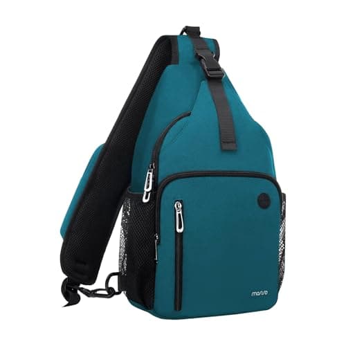 MOSISO Sling Backpack Bag, Crossbody Shoulder Backpack, Teal Green