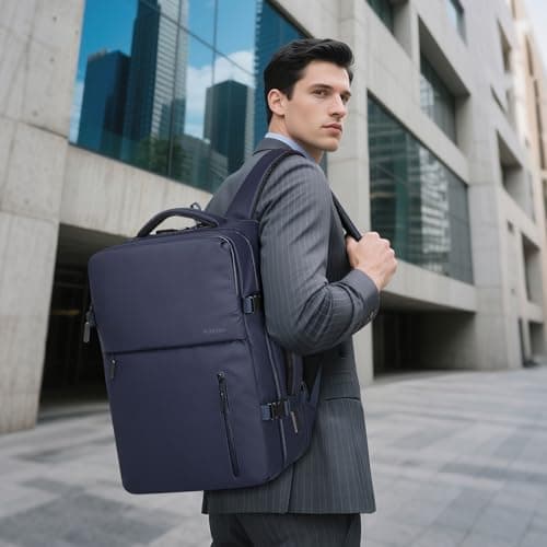 SUIKIHUM Carry on Travel Backpack TSA Approved Fits 16" Laptop Daypack Gray — view 2