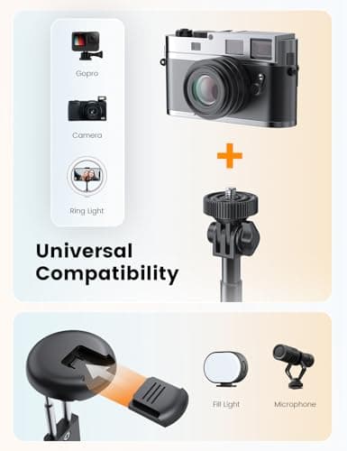 ANXRE 67.7" Phone Tripod with Fill Light ＆ Remote, NT99 Selfie Stick Stand — view 5