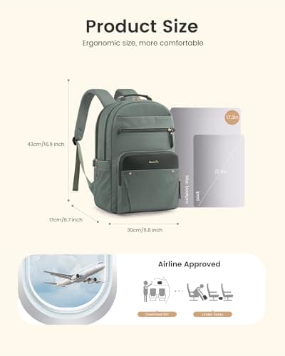LOVEVOOK Laptop Backpack for Women, 15.6 Inch Rucksack Wok Bag Daypacks — view 4
