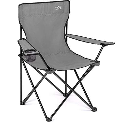Trail Folding Camping Chair with Cup Holder, Grey