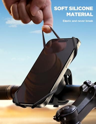 JOYROOM Bike Phone Holder [Silicone Shock Absorption] Motorbike Phone Mount — view 3
