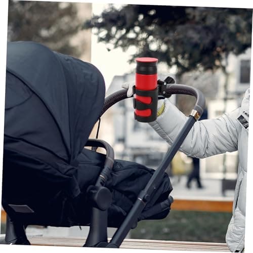 TOGEVAL Stroller Cup Holder for Pushchair Handlebar Mug Holder Drinks Rack Stroller Accessories Quick Release for Bikes and Travel — view 6