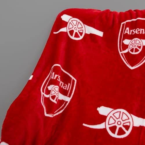 Arsenal FC Officially Licensed Fleece Throw Blanket | Super Soft, Football Combo Design | Warm Super Soft Feel Red Throw | Perfect for Home, Bedroom, Sleepovers & Camping — view 4