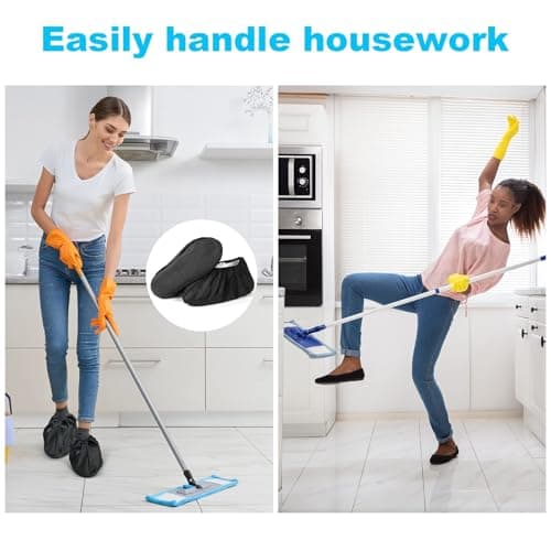 flintronic 4 Pairs Reusable Overshoes, Waterproof Non-Slip ShoeCovers, Shoe Covers Suitable for Keeping Floor/Carpet Clean and Tidy, Thickened Dustproof Overshoes — view 5