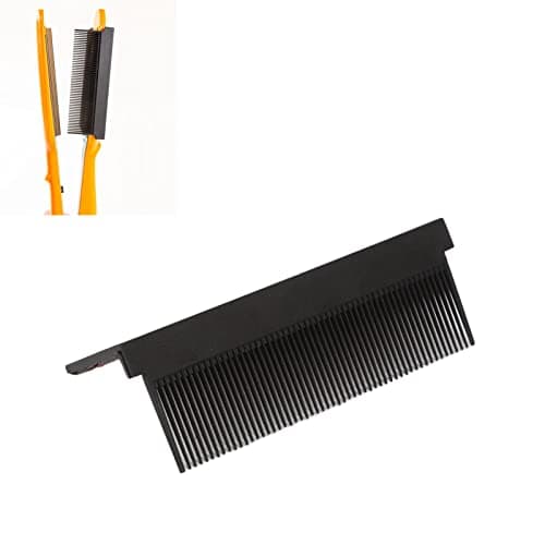 Carbon Fiber Hair Comb for Straightening and Styling - Hairdressing Attachment for Electric Straightener (Black) — view 6