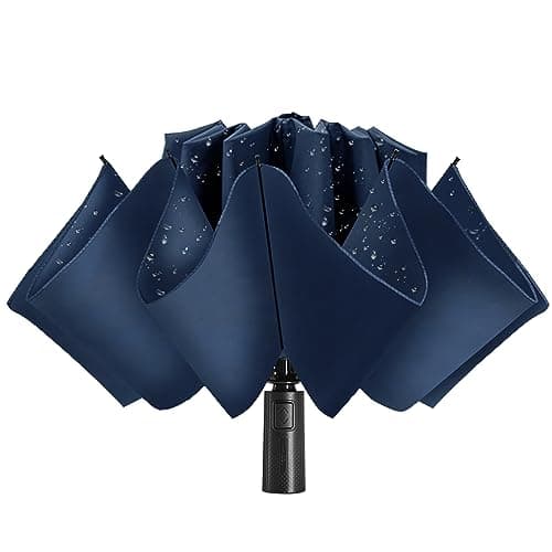 ACEIken Umbrella Reverse Close Folding Windproof Travel Umbrella,106cm Blue — view 2
